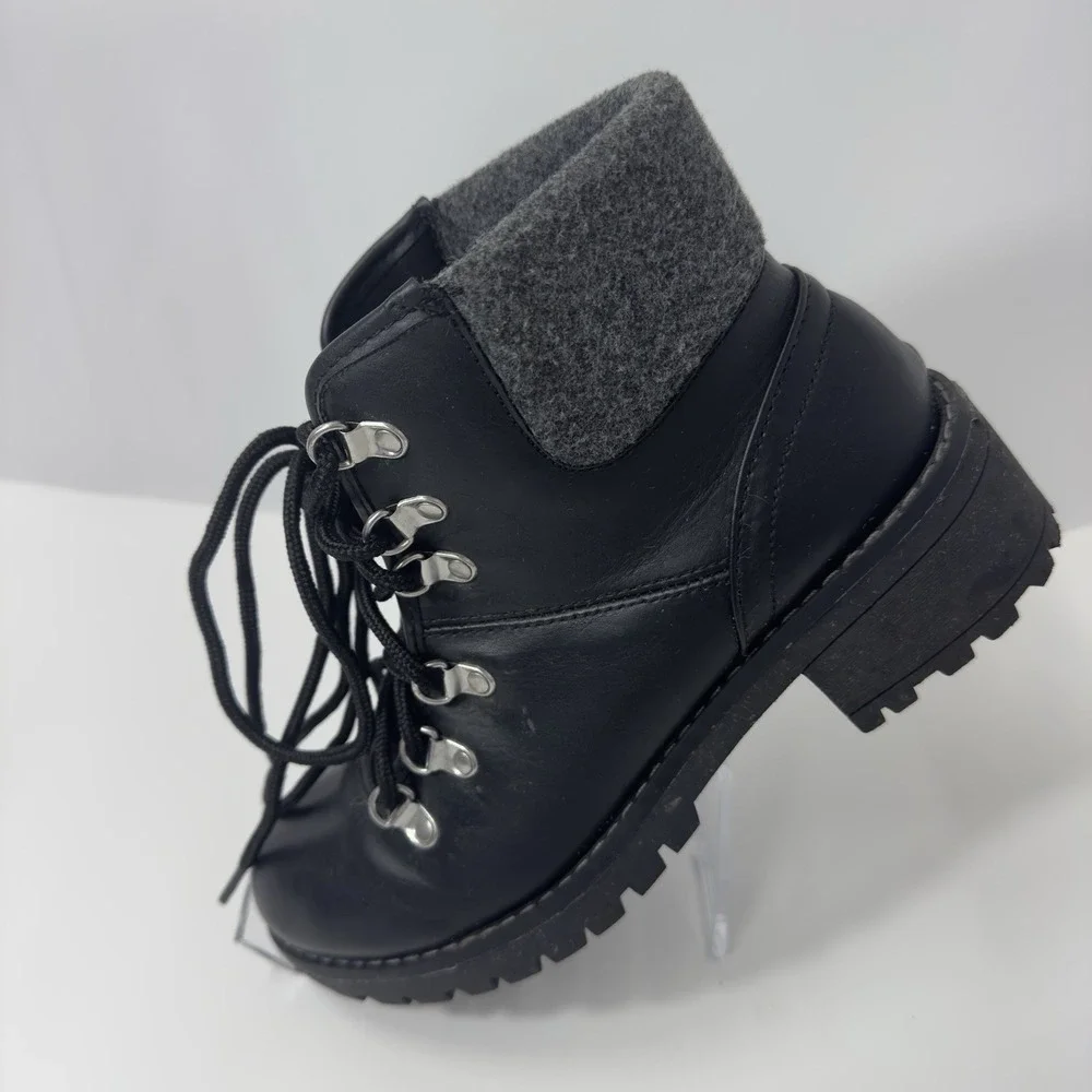 St. Johns Bay Womens Blak Hiking Boots Size 7M‎ Flaux Lether Memory Foam Winter - Picture 7 of 11